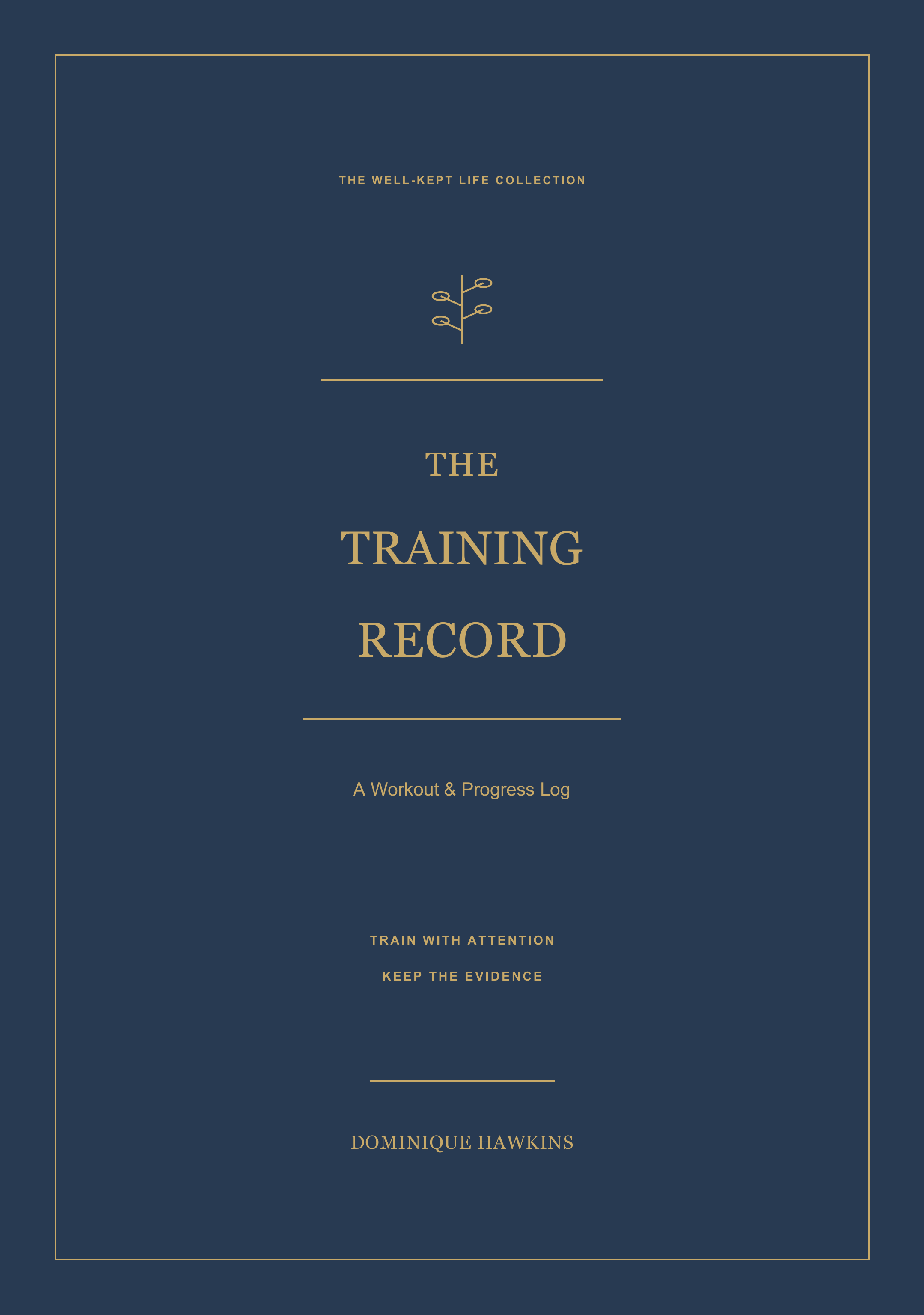The Training Record hardcover cover