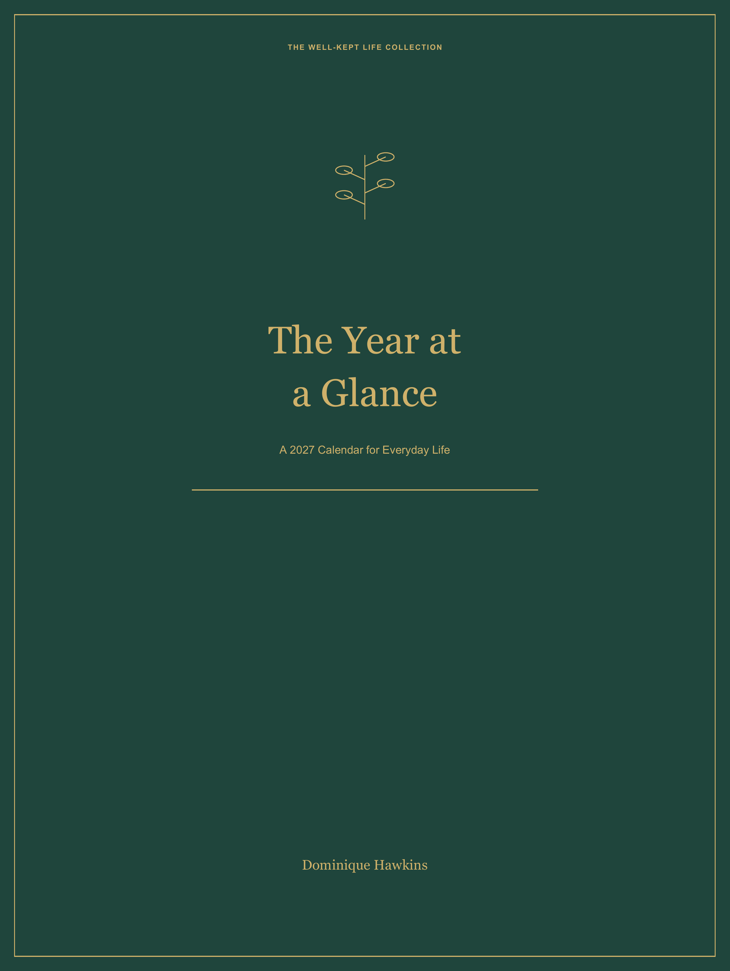 The Year at a Glance hardcover cover